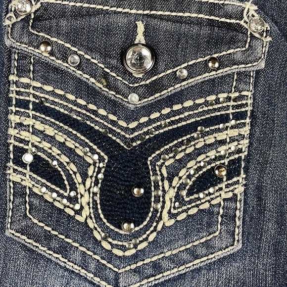 Earl Jean Bejeweled Bootcut Jeans Bling Bling - Picture 8 of 13